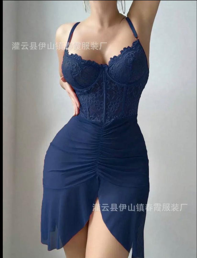 Ensemble Robe Corset & Jupe en Voile – Élégance Sensuelle