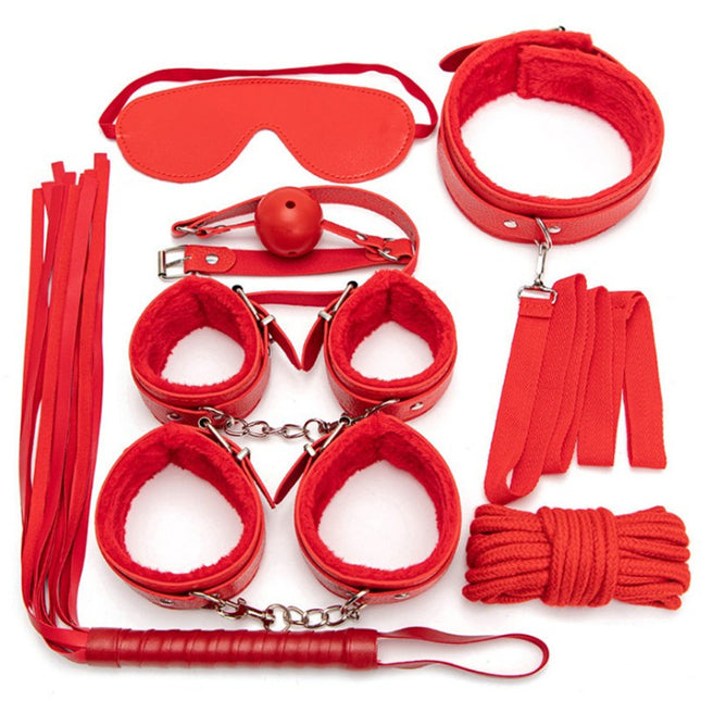 Kit d'Initiation BDSM 7 Pièces - Confort Peluche